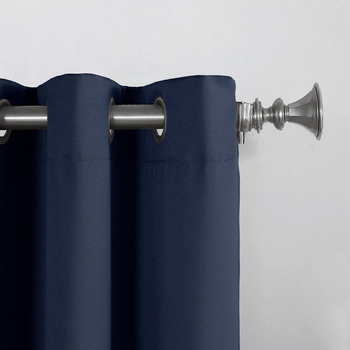 84"x54" Seymour Energy Efficient Grommet Room Darkening Curtain Panel Navy - Sun Zero