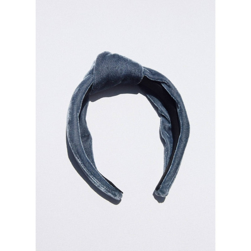 Kristin Ess The Luxe Velvet Headband - Denim
