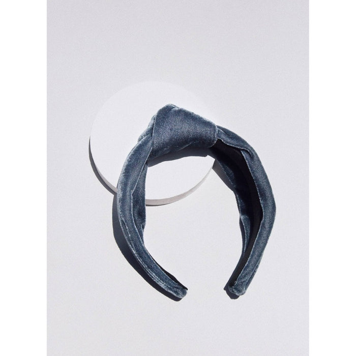 Kristin Ess The Luxe Velvet Headband - Denim