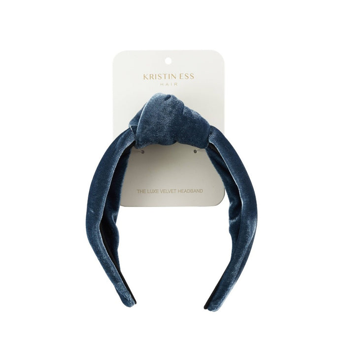 Kristin Ess The Luxe Velvet Headband - Denim