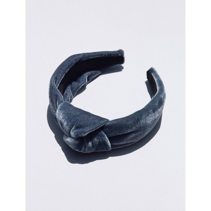 Kristin Ess The Luxe Velvet Headband - Denim