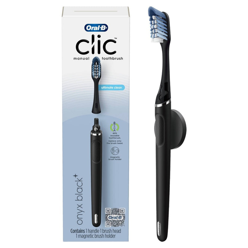 Oral-B Clic Toothbrush Matte Black with Magnetic Holder