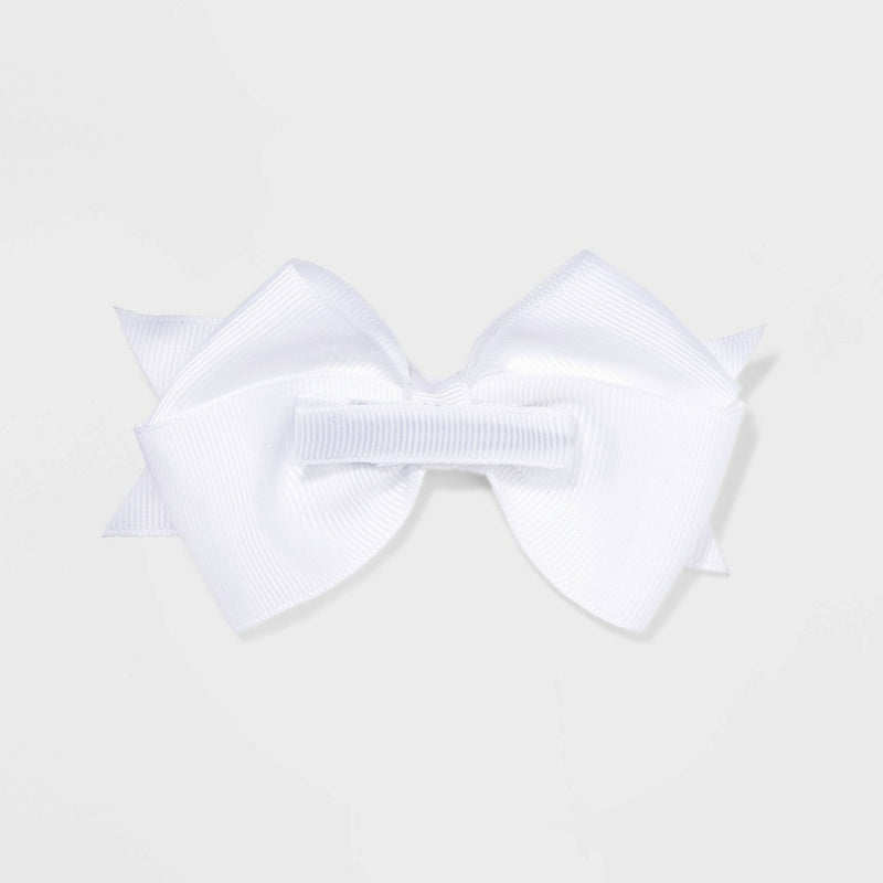 Girls' 2pk Solid Bow Salon Clips - Cat & Jack Pink/White