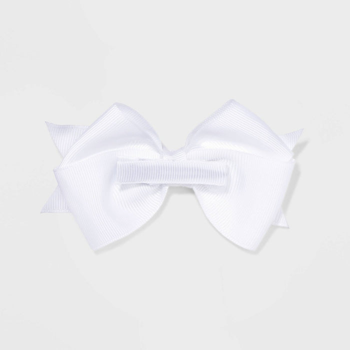 Girls' 2pk Solid Bow Salon Clips - Cat & Jack Pink/White