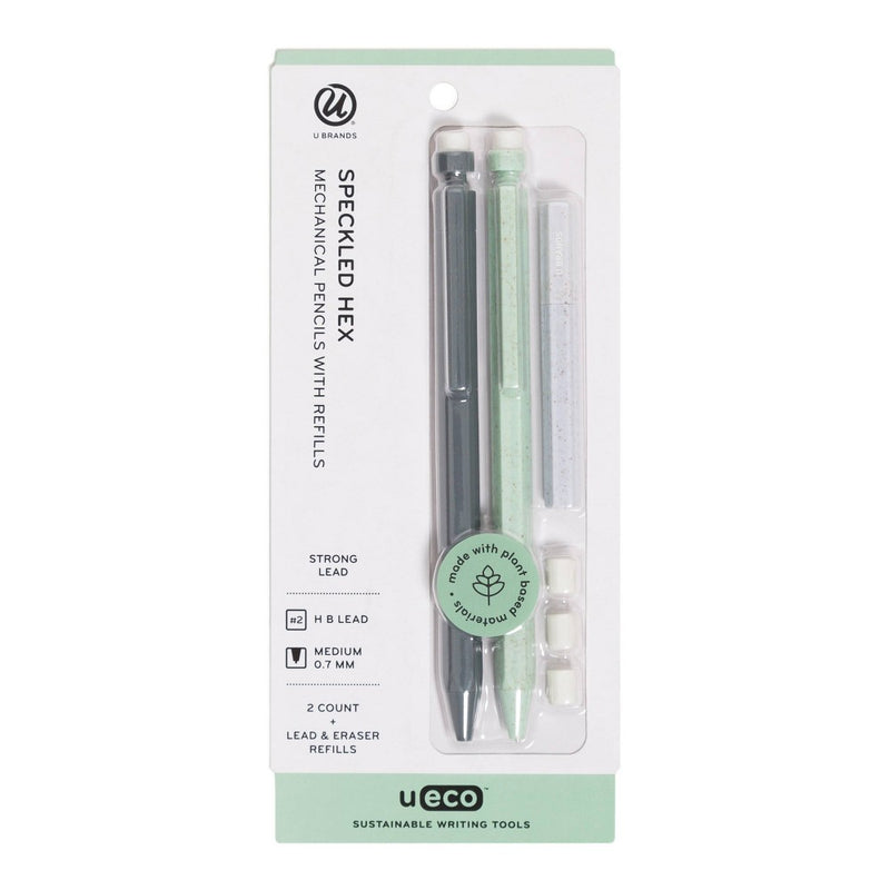 U Brands 3ct Mechanical Pencils - Speckled Hex