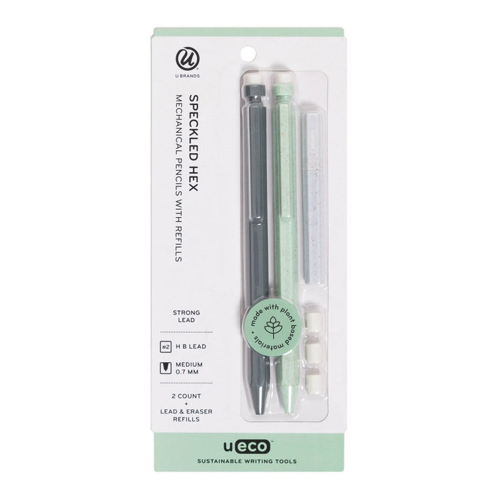 U Brands 3ct Mechanical Pencils - Speckled Hex