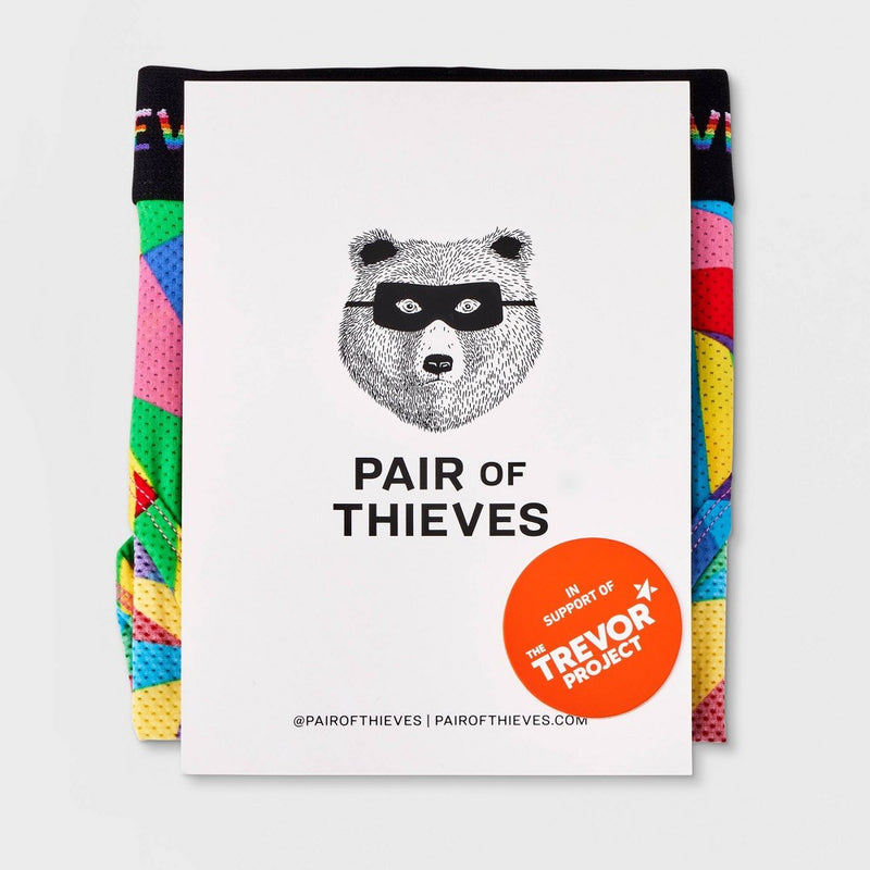 Pair of Thieves Men's Rainbow Abstract Print Super Fit Briefs - Red/Blue/Green S