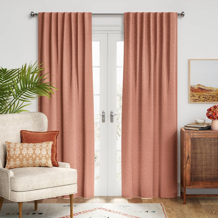 1pc 50"x84" Blackout Aruba Window Curtain Panel Red - Threshold