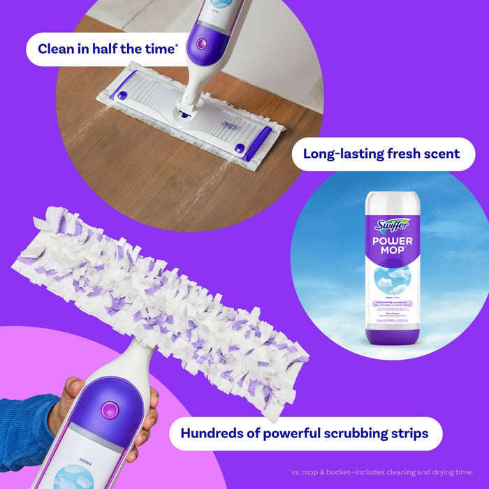 Swiffer Power Mop Multi-Surface Mop Kit for Floor Cleaning