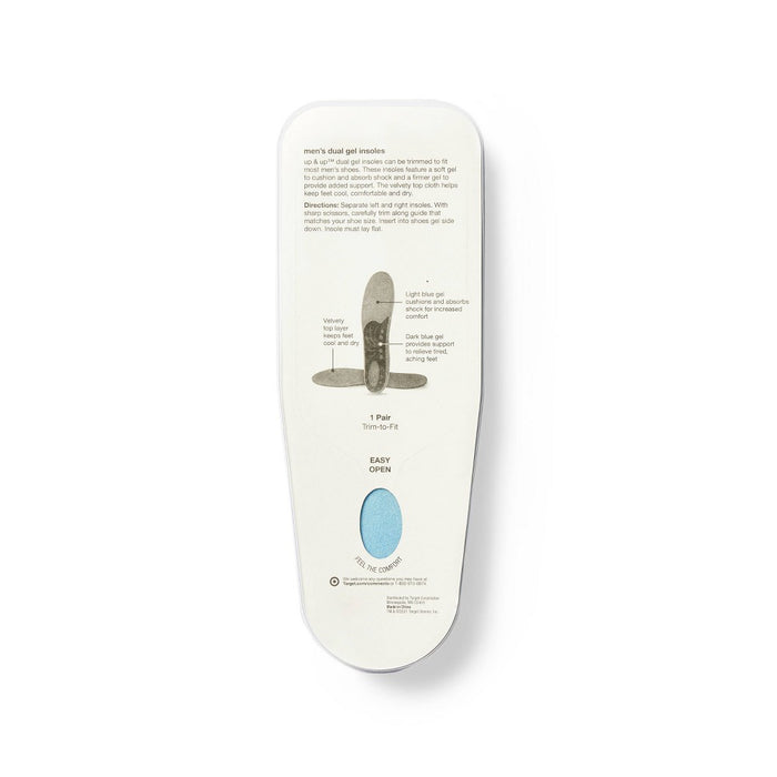 Premium Comfort Men's Dual Gel Insoles - up & up