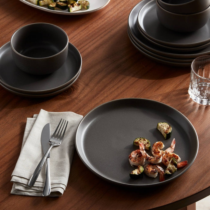 12pc Stoneware Tilley Dinnerware Set Bronze - Threshold (LOCAL PICKUP ONLY)