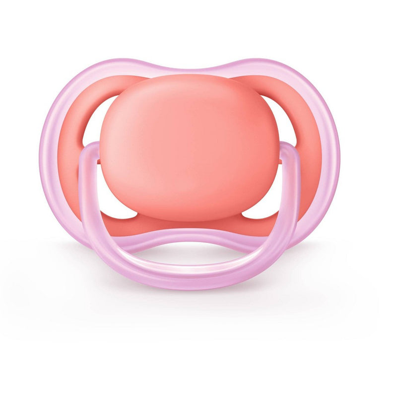 Philips Avent 2pk Ultra Air Pacifier 6-18 Months - Pink/Peach