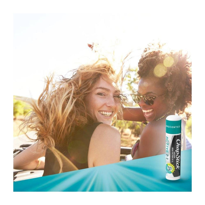 Chapstick Active 2-in-1 Unscented Lip Balm - 0.15oz/1ct