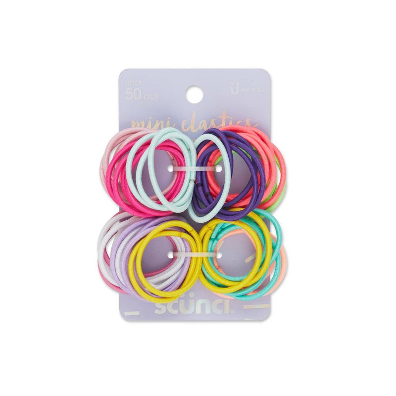 scunci Elastic Hair Ties - Assorted Colors - 2mm/50pk