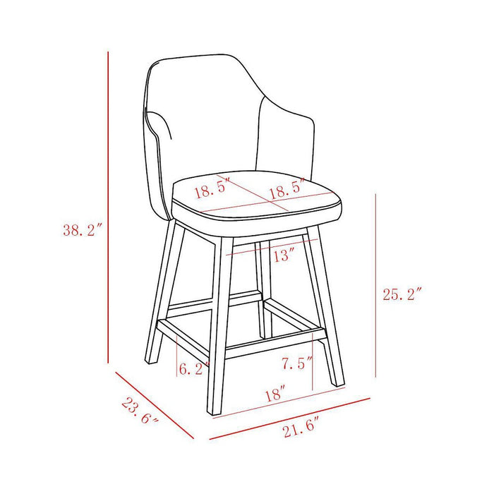 Kinston Swivel Curved Back Upholstered Counter Height Barstool Linen - Threshold (LOCAL PICKUP ONLY)