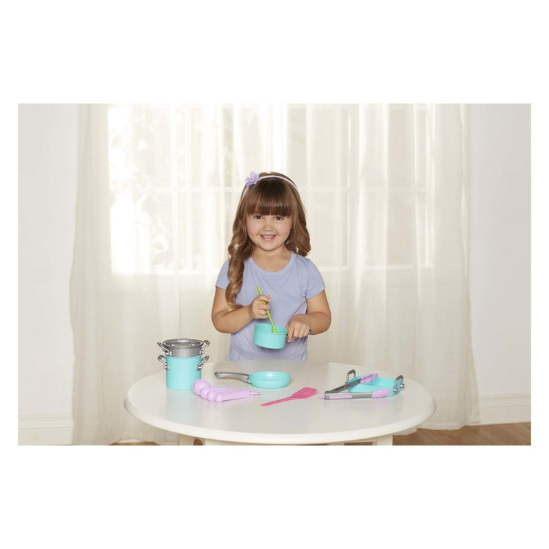 Perfectly Cute In the Kitchen Cookware Play Kitchen Accessory 14 Pc Set