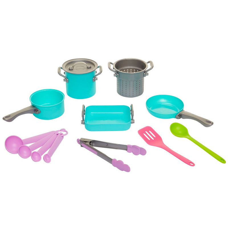 Perfectly Cute In the Kitchen Cookware Play Kitchen Accessory 14 Pc Set