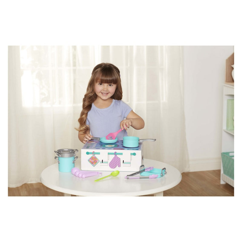 Perfectly Cute In the Kitchen Cookware Play Kitchen Accessory 14 Pc Set