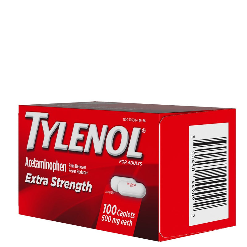 Tylenol Extra Strength Pain Reliever and Fever Reducer Caplets - Acetaminophen - 100ct