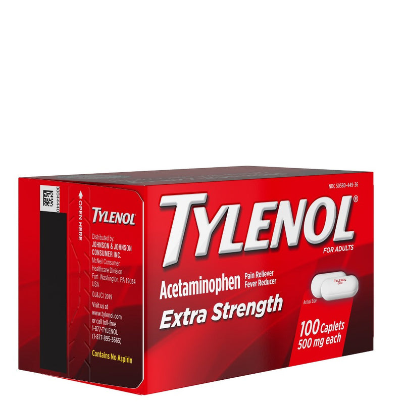 Tylenol Extra Strength Pain Reliever and Fever Reducer Caplets - Acetaminophen - 100ct