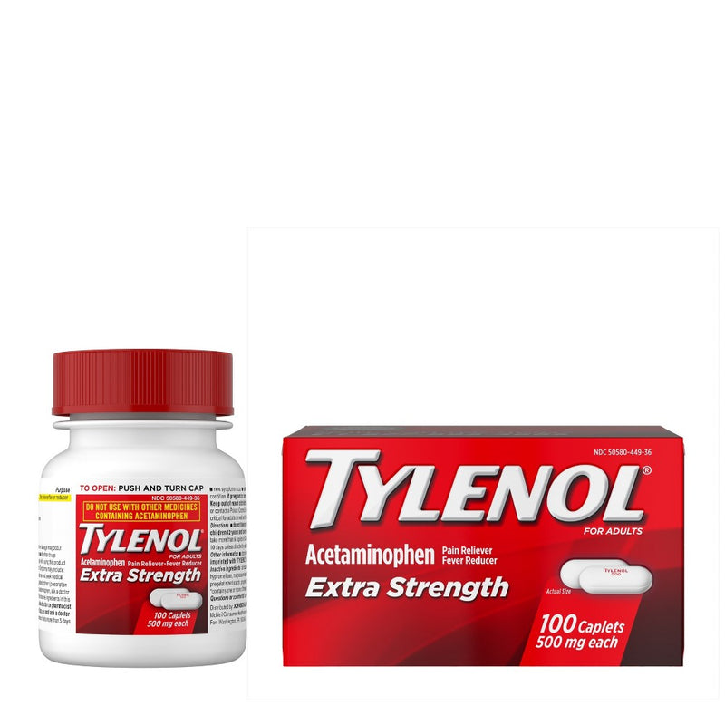 Tylenol Extra Strength Pain Reliever and Fever Reducer Caplets - Acetaminophen - 100ct