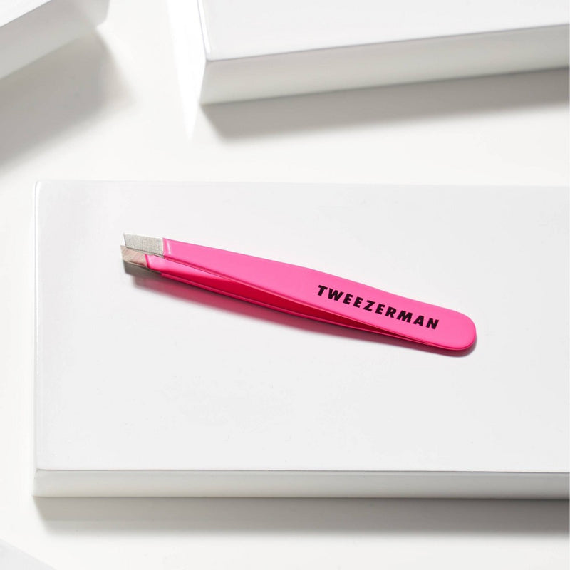 Tweezerman Mini Slant Tweezer - Neon Pink
