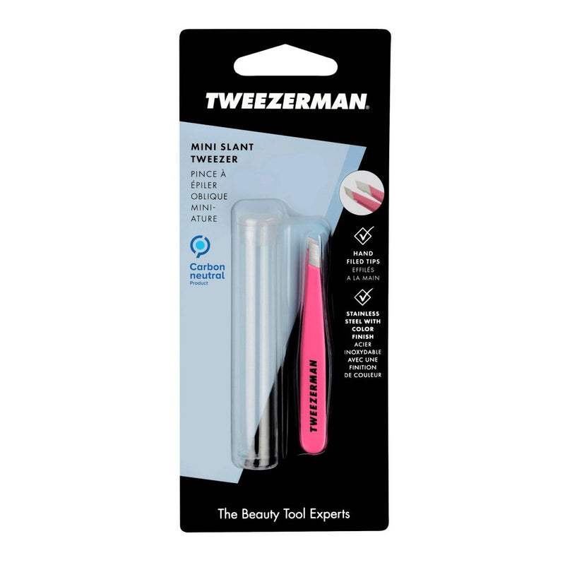 Tweezerman Mini Slant Tweezer - Neon Pink