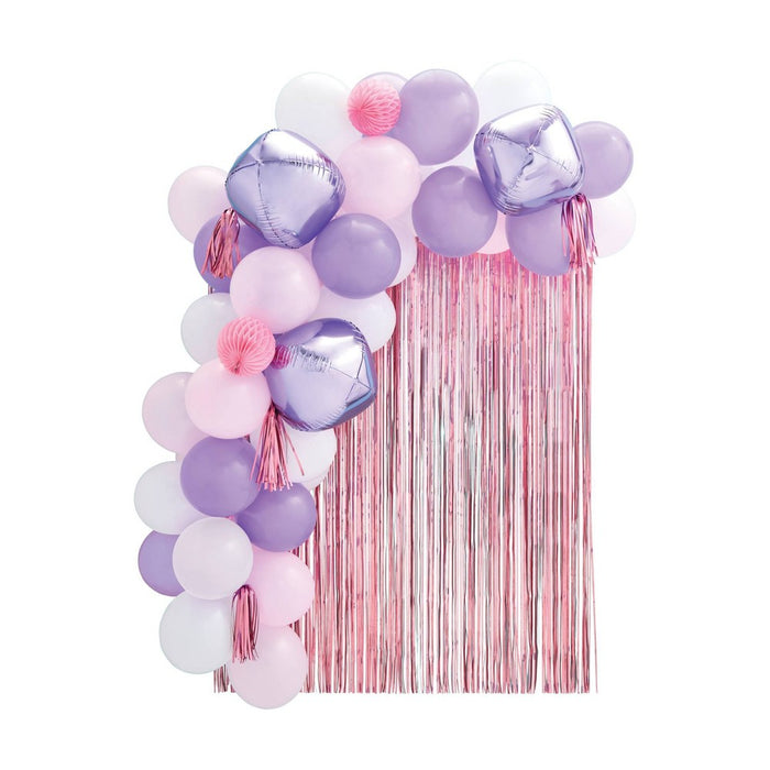 54ct Large Balloons Arch with Backdrop Pink/Purple/Lavender - Spritz