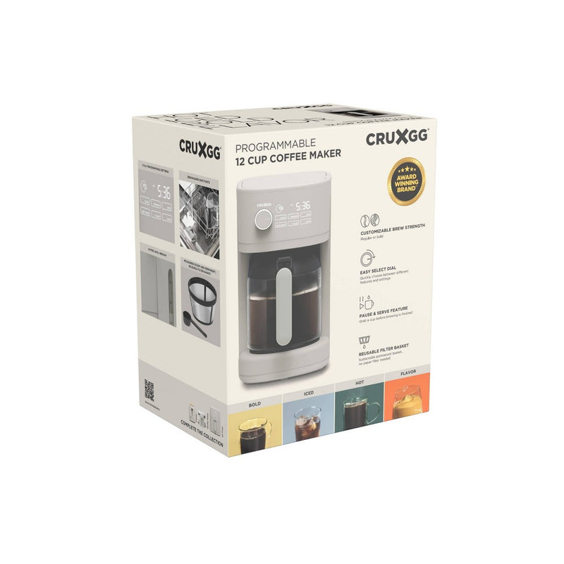 CRUXGG 12 Cup Programmable Coffee Maker