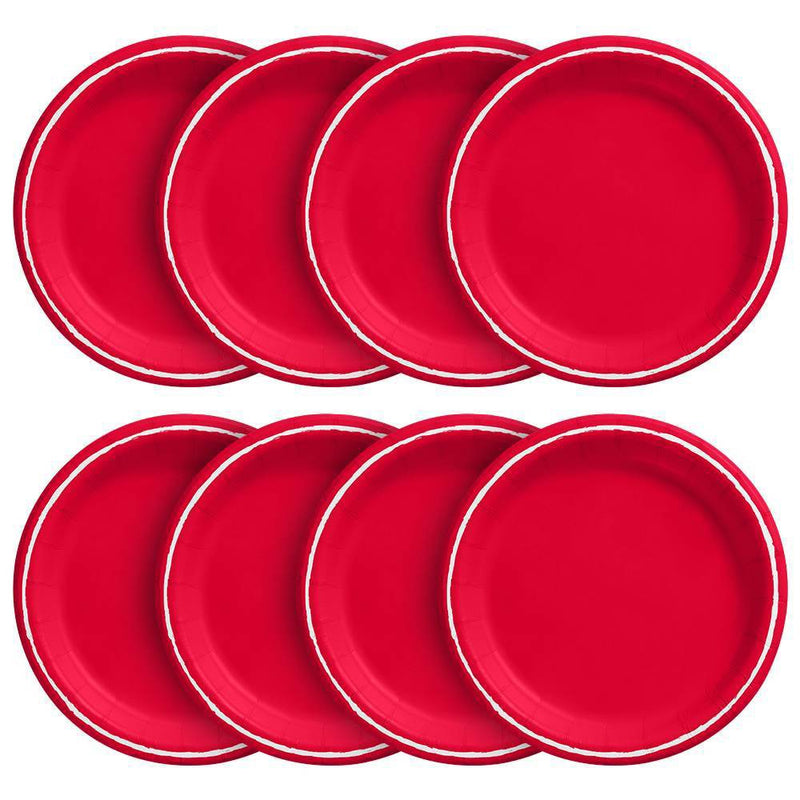 6.75" 20ct Snack Paper Plates Red - Spritz