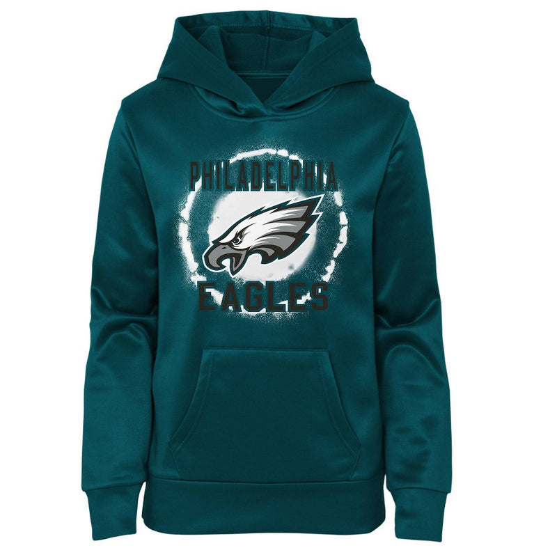 NFL Philadelphia Eagles Girls' Fleece Hooded Sweatshirt - XS