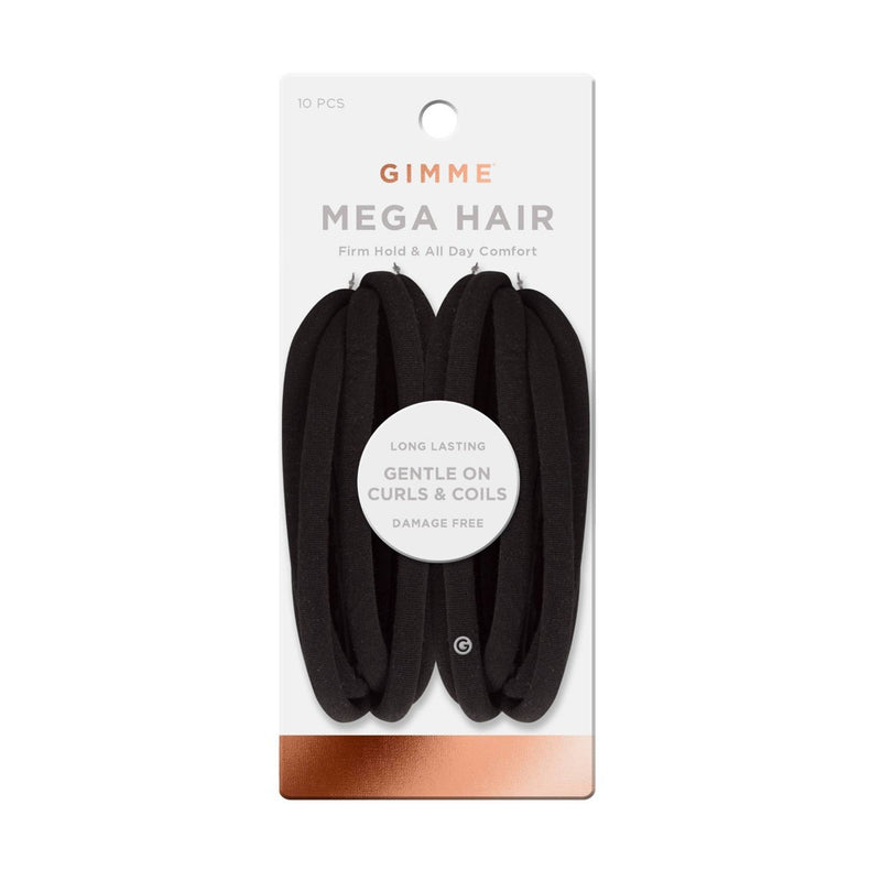 Gimme Beauty Mega Hair Bands - Black - 10ct