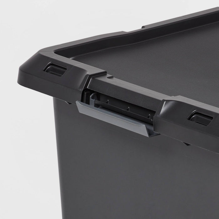 M Latching Storage Tote Black - Brightroom