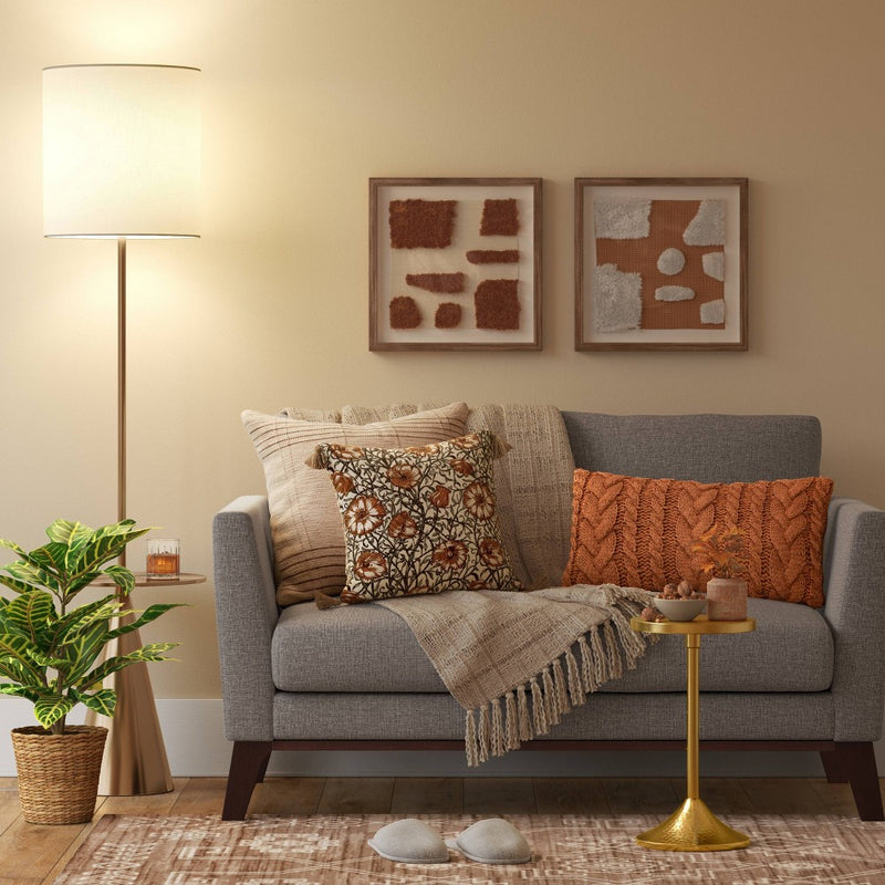 Modern Floor Lamp with Table Brass - Threshold (LOCAL PICKUP ONLY)