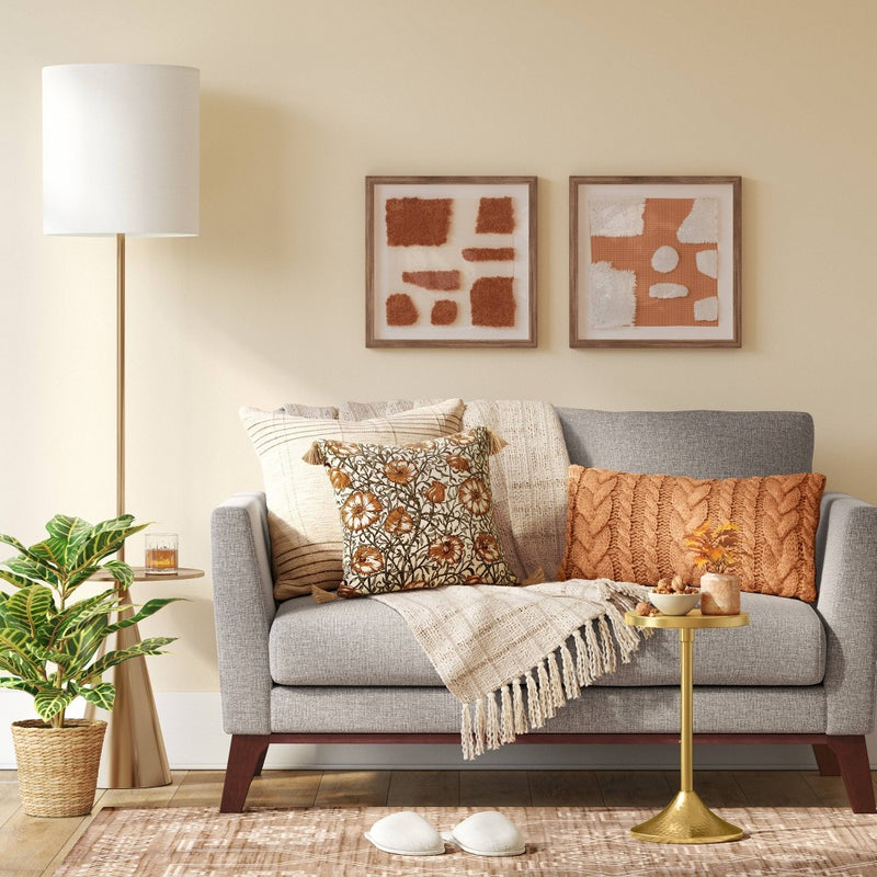 Modern Floor Lamp with Table Brass - Threshold (LOCAL PICKUP ONLY)