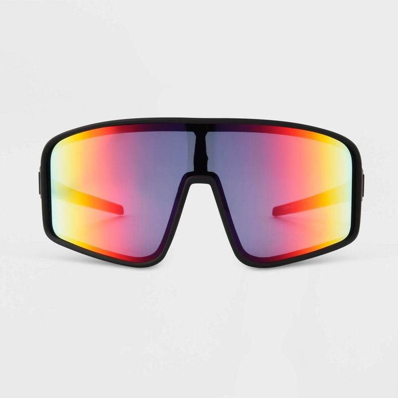 Men's Matte Plastic Shield Sunglasses - All in Motion Black