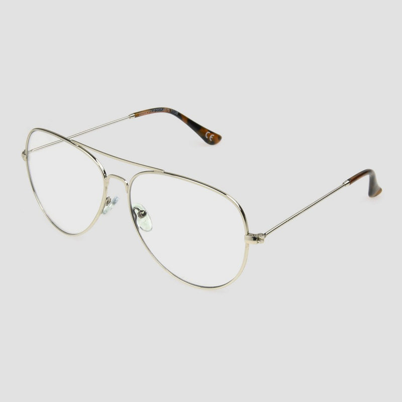 Men's Aviator Blue Light Filtering Glasses - Original Use Silver