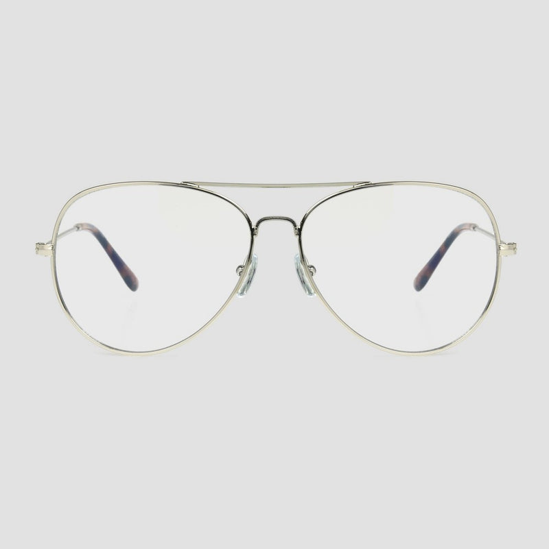 Men's Aviator Blue Light Filtering Glasses - Original Use Silver