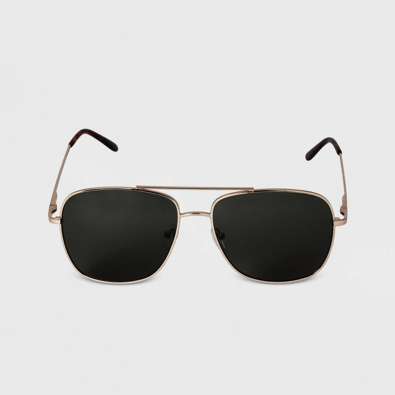 Men's Aviator Metal Sunglasses - Goodfellow & Co Gold