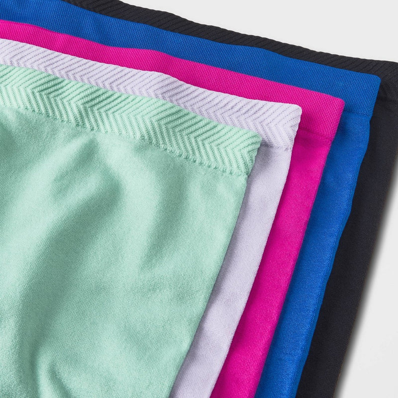 Girls' 5pk Seamless Chevron Boyshorts - All in Motion M