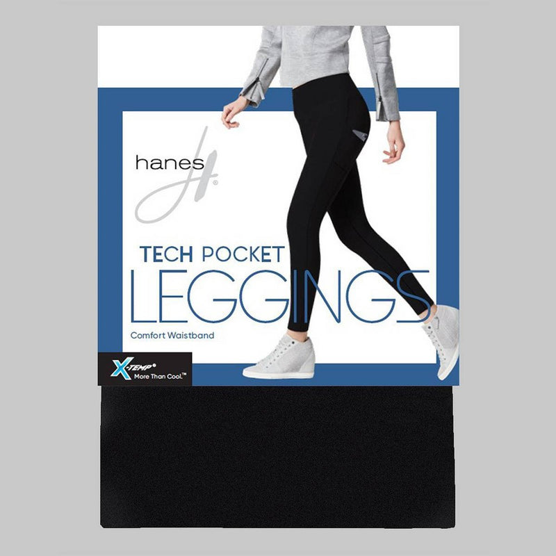 Hanes Tech Pocket Leggings - Black M
