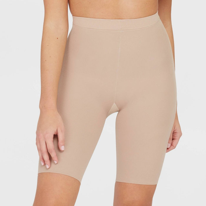 ASSETS by SPANX Women's Mid-Thigh Shaper - Tan 3