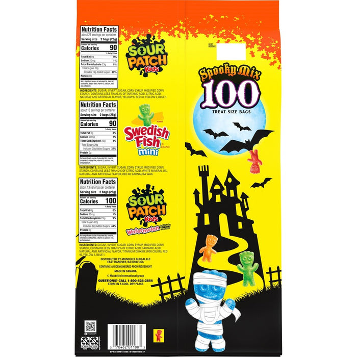 Halloween Sour Patch Kids & Swedish Fish - 13.4oz/100ct