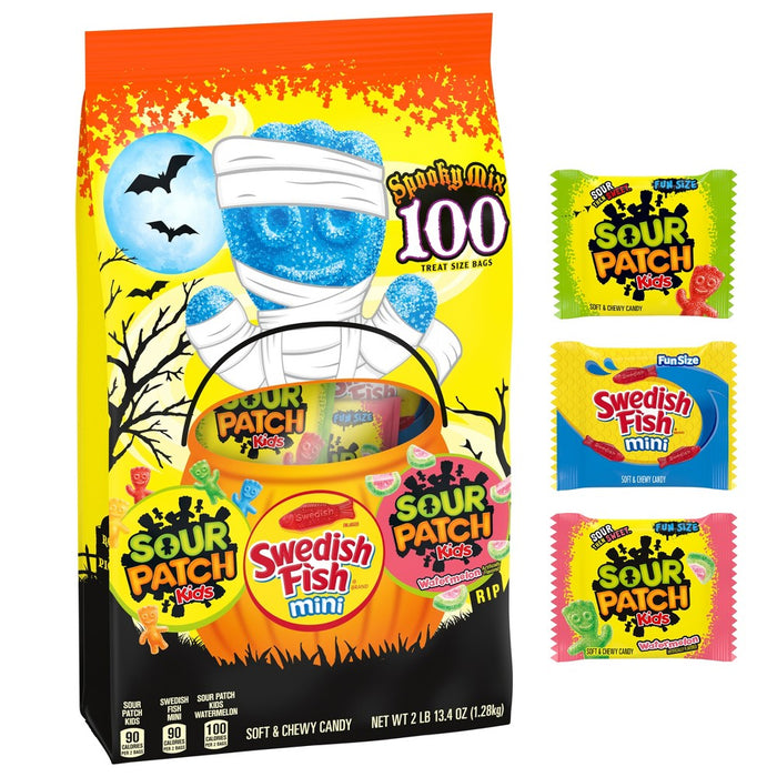Halloween Sour Patch Kids & Swedish Fish - 13.4oz/100ct