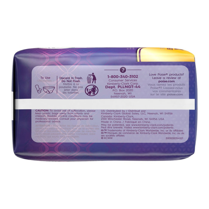 Poise Daily Postpartum Incontinence Panty Liners - Very Light Absorbency - Long - 44ct