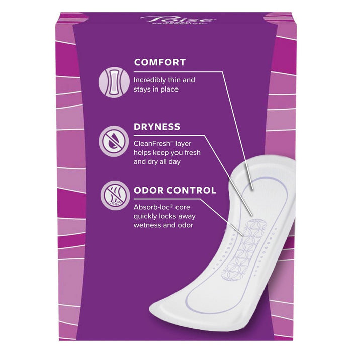 Poise Daily Postpartum Incontinence Panty Liners - Very Light Absorbency - Long - 44ct