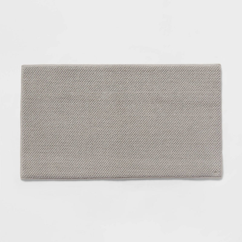 20"x34" Performance Plus Cotton Memory Foam Bath Rug Light Gray - Threshold