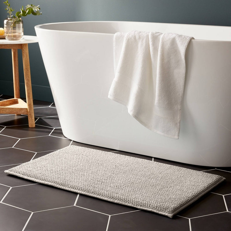 20"x34" Performance Plus Cotton Memory Foam Bath Rug Light Gray - Threshold