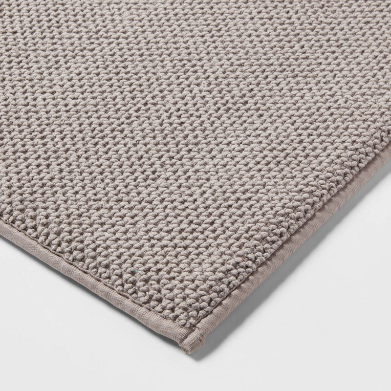 20"x34" Performance Plus Cotton Memory Foam Bath Rug Light Gray - Threshold