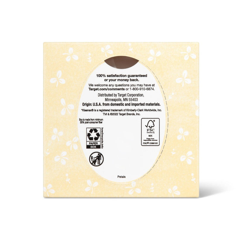 Facial Tissue - 1pk/65ct - Yellow Floral - up & up